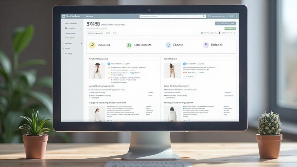 Laptop toont dashboard voor beheer van productinformatie, afbeeldingen en reviews in e-commerce platform