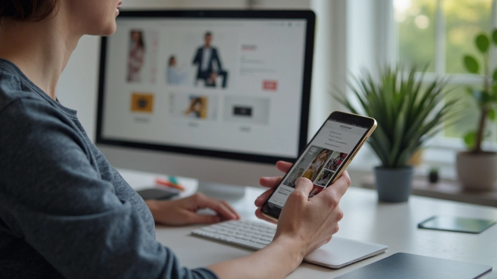 Responsive webshop interface toont teksthiërarchie en touch-vriendelijke elementen op mobiel scherm